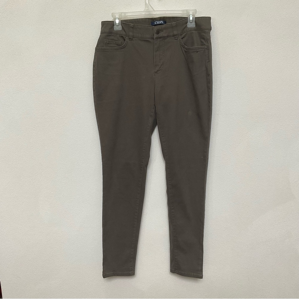 Chaps Olive Green Stretchy Skinny Jeans Size 10 Fall Winter Basic